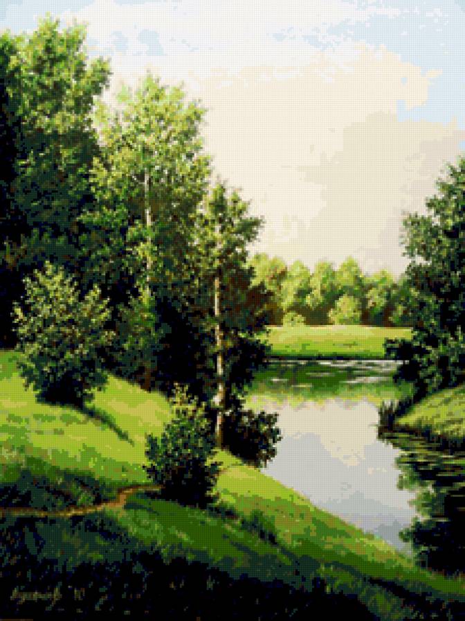 Серия "Пейзажи" - пейзаж, лето, река - предпросмотр