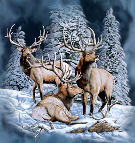 олени 3д - оригинал