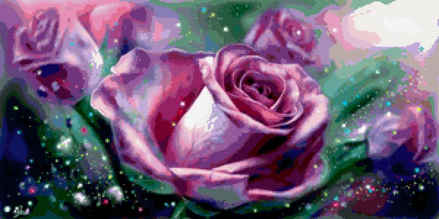 Фиолетовая нежность - роза - предпросмотр