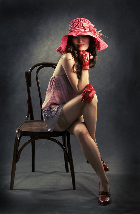 Девушка в шляпе - оригинал