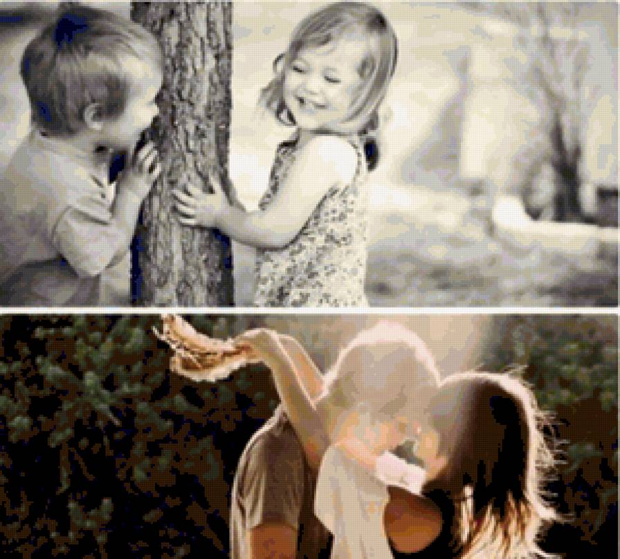 Пара - пара, парень, он, она, фото, девушка, диптих - предпросмотр