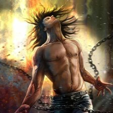 Схема вышивки «Парень»