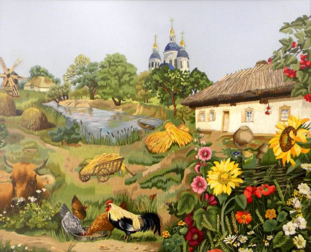 Украинское село - пейзаж - оригинал