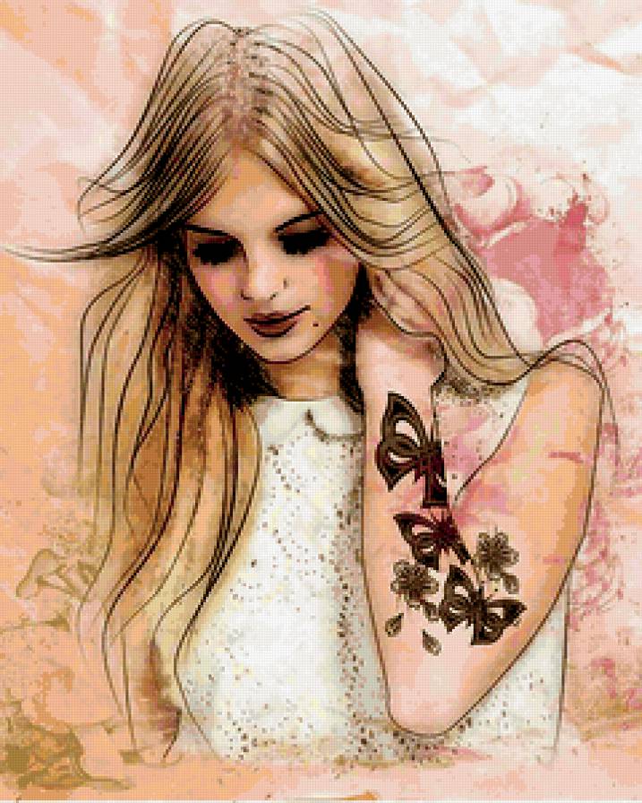 Девушка. - рисунок, девушки - предпросмотр