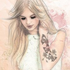 Схема вышивки «Девушка.»