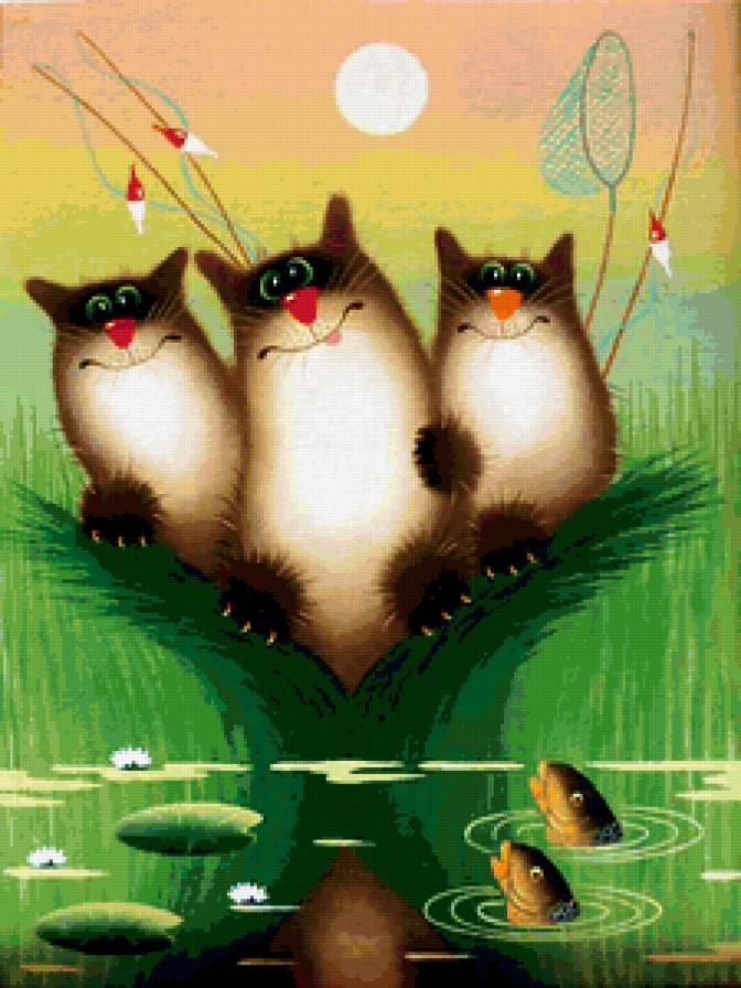 Очаровательные котейки Александра Зотова - кот - предпросмотр