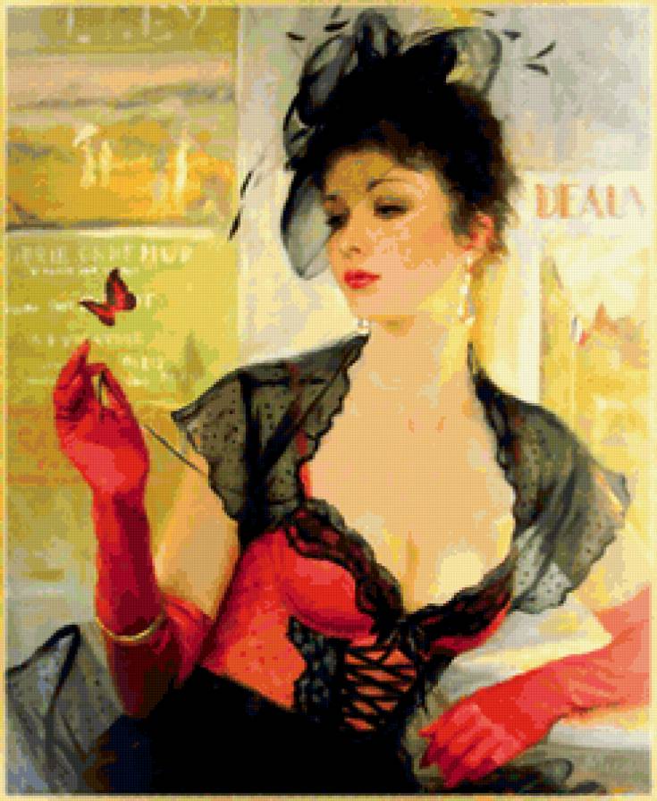 Девушка-картина - девушки, картина - предпросмотр