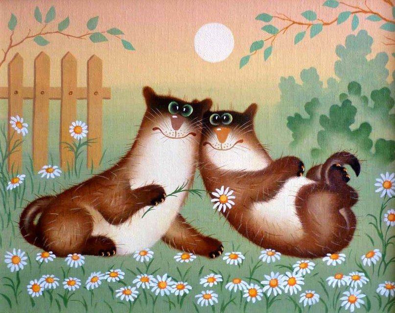 Очаровательные котейки Александра Зотова - кот - оригинал