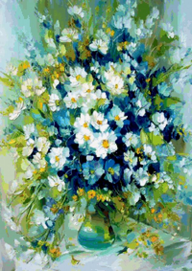 Натюрморт Сергеев - цветы, натюрморт, живопись - предпросмотр