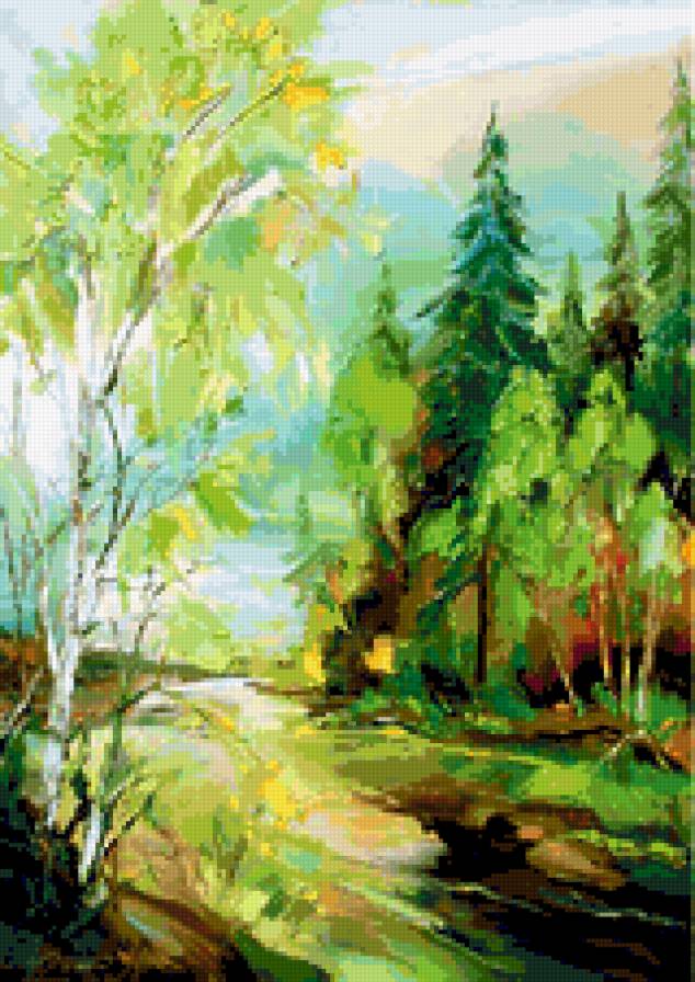 Пейзаж Сергеев - живопись, пейзаж - предпросмотр