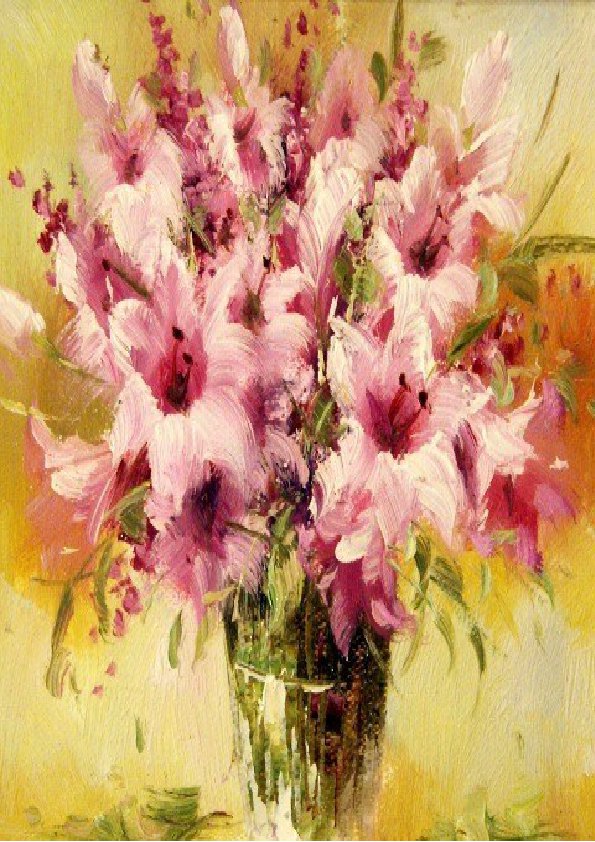 Цветы - натюрморт, цветы, живопись - оригинал