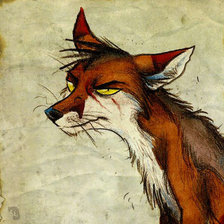 Схема вышивки «лис»