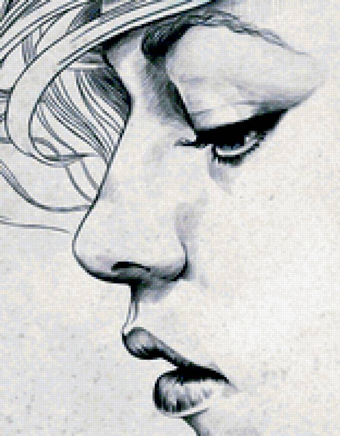 образ - монохром, лицо - предпросмотр