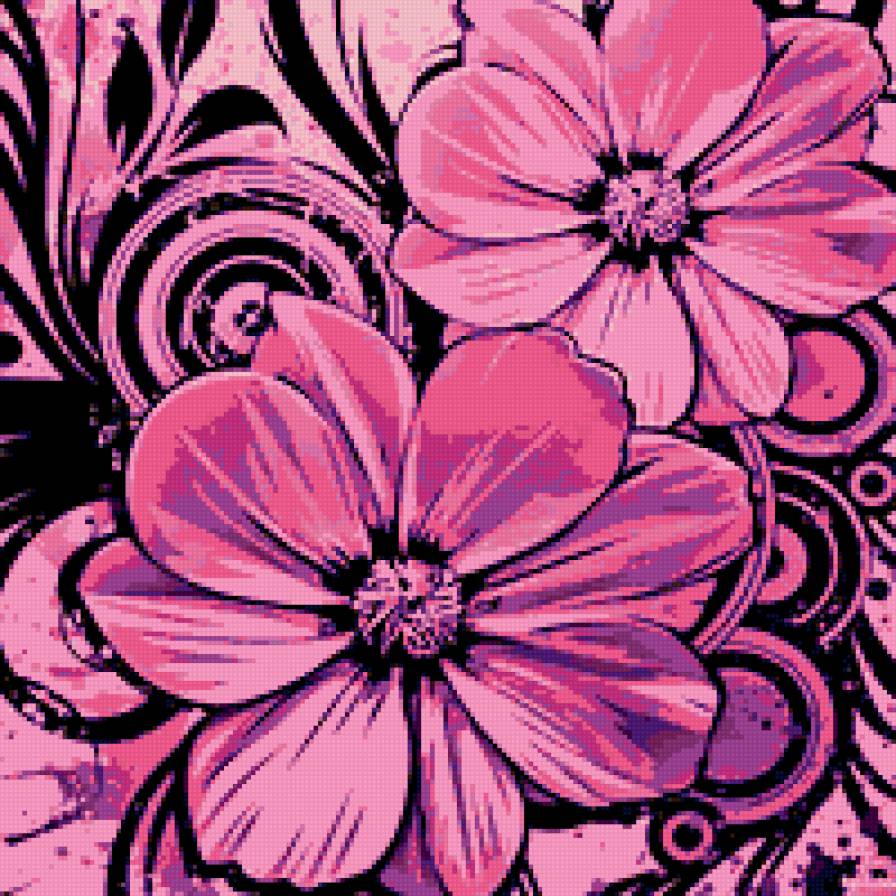 розовый узор - предпросмотр