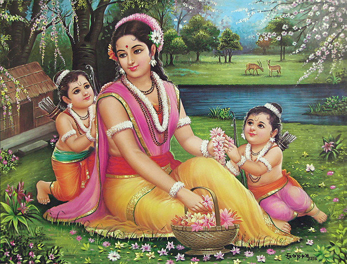 Индийская семья - семья, дети, индия - оригинал