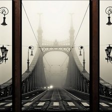 Схема вышивки «МОСТ В ТУМАН»