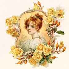 Оригинал схемы вышивки «женский образ в живописи» (№272471)