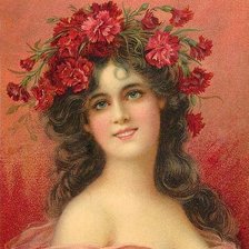 Схема вышивки «женский образ в живописи»