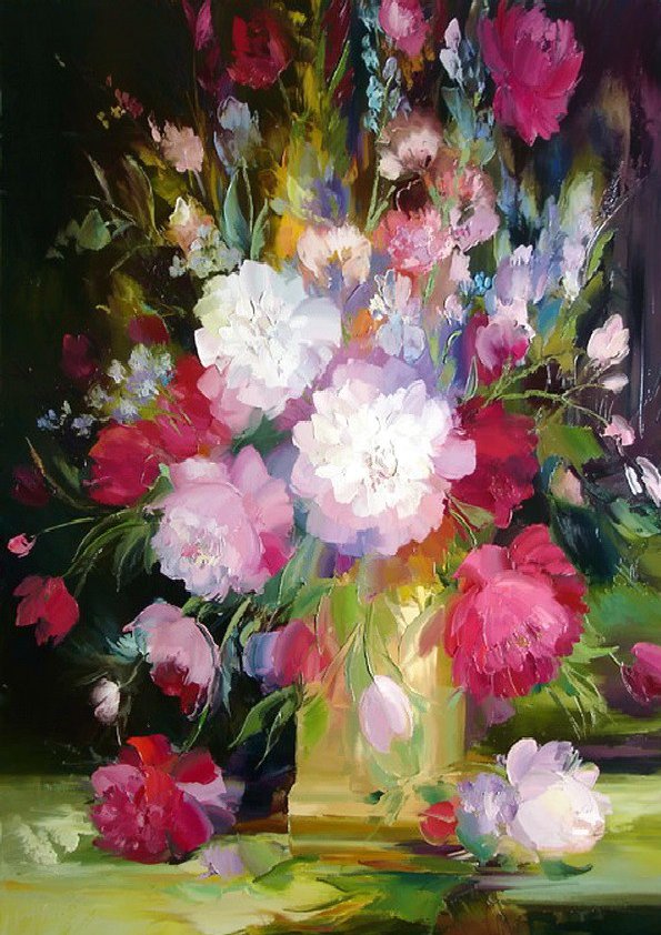 Натюрморт Сергеев - натюрморт, живопись, цветы, букет - оригинал