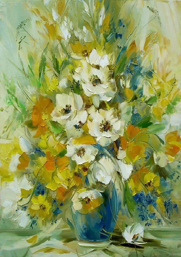 Натюрморт Сергеев - натюрморт, цветы, букет, живопись, цветок - оригинал