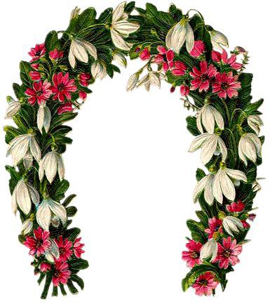 На счастье - цветы, подкова, букет - оригинал