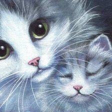 Схема вышивки «котики»