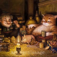 Схема вышивки «кот»