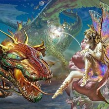 эльфийка и дракон