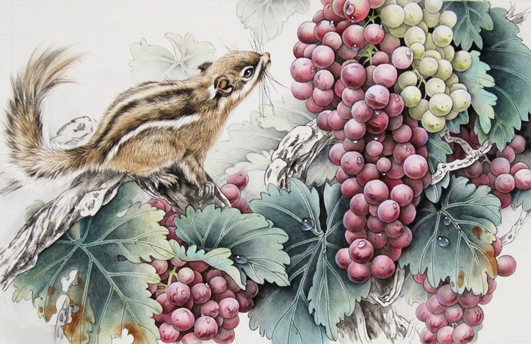 виноград - картина - оригинал