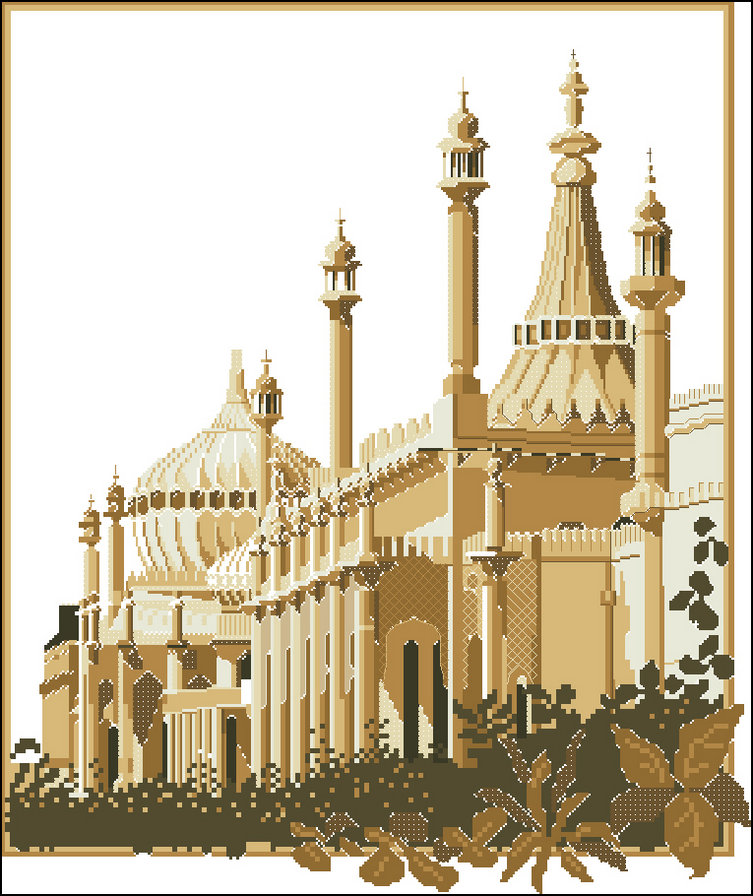 восточный замок - гобелен - оригинал