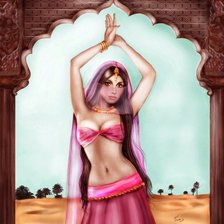 Схема вышивки «восточная красавица»