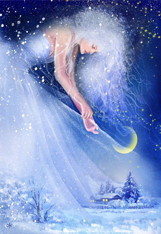 зимняя сказка - картина, снежная королева, мариа кметь - оригинал