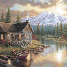 Схема вышивки «пейзаж»