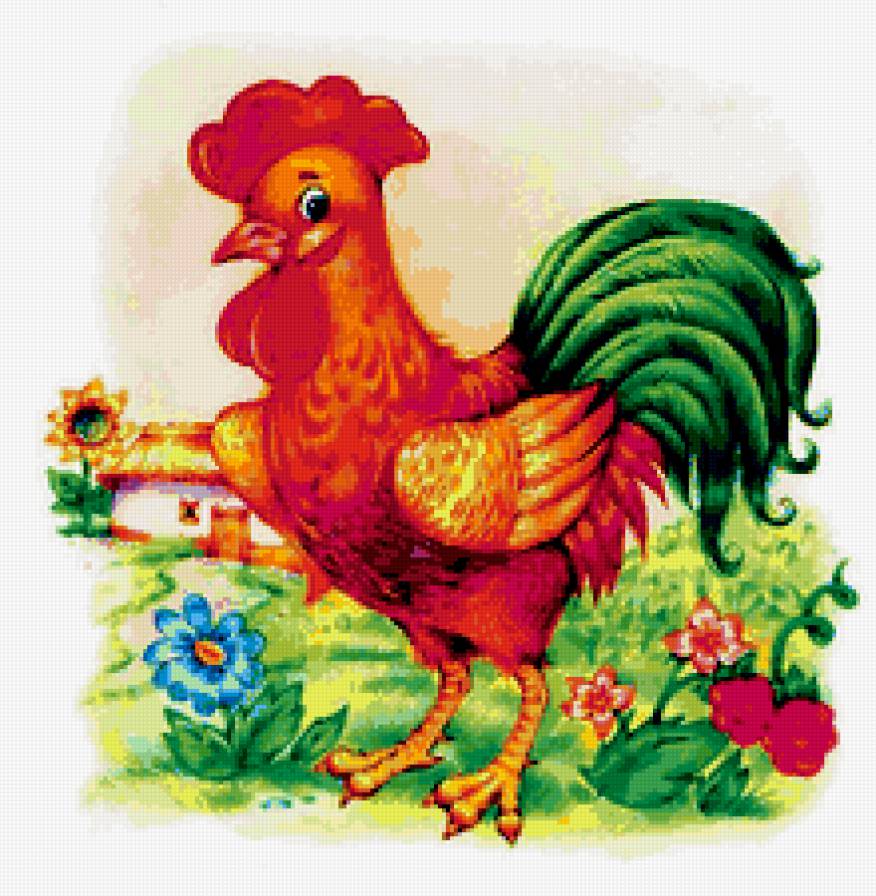 петушок - птицы - предпросмотр