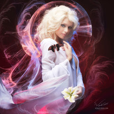 Схема вышивки «Девушка.»