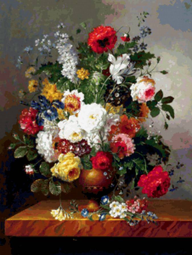 букет - розы, цветы, маки, ромашки, тюльпен, букет - предпросмотр