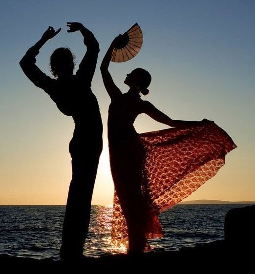 Танец на закате - испания, фламенко, закат, пара, танец - оригинал