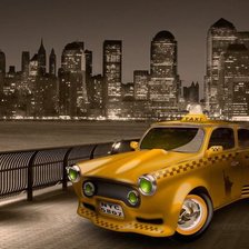 Оригинал схемы вышивки «такси в нью-йорке» (№275093)