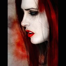 Схема вышивки «вампирша»