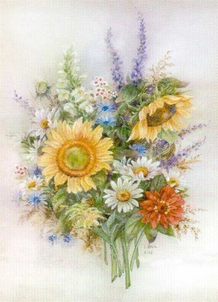 букет - букет, цветы, подсолнухи - оригинал