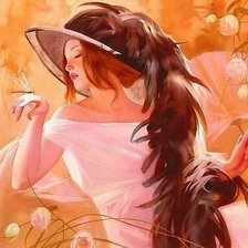 Схема вышивки «Девушка.»