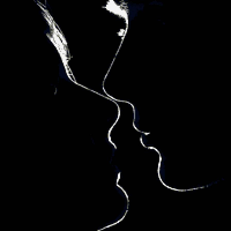 Поцелуй - он, поцелуй, на черном фоне, она - предпросмотр