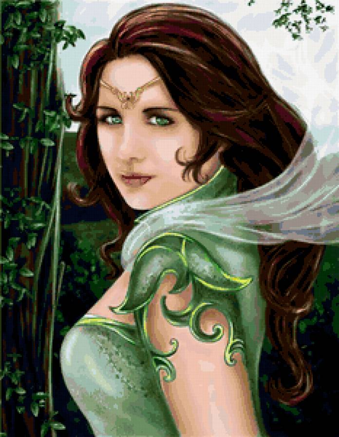 Зеленоглазая красавица - предпросмотр