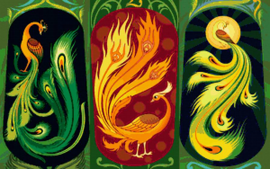 Триптих " Жар - птица" - сказка, триптих - предпросмотр