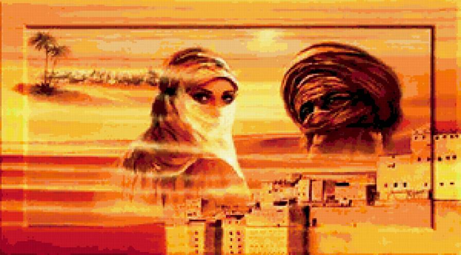 глаза аустыни - пустыня, арабы, глаза, пара, оазис, восток - предпросмотр