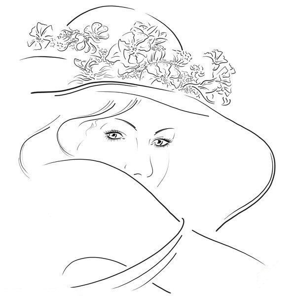 дама в шляпе - оригинал