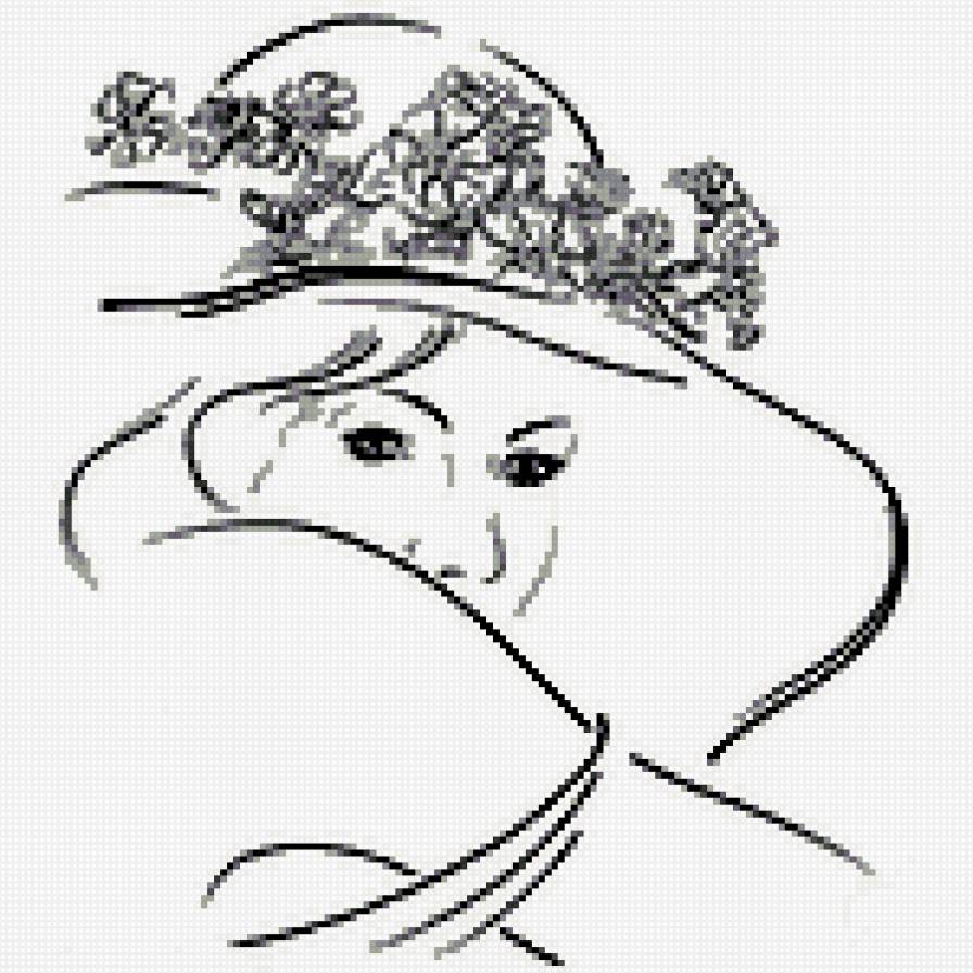 дама в шляпе - предпросмотр