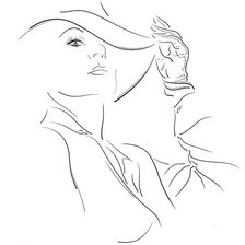 Схема вышивки «девушка»