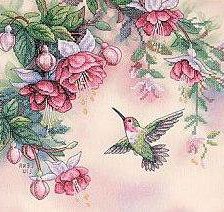 Схема вышивки «колибри от Дим»
