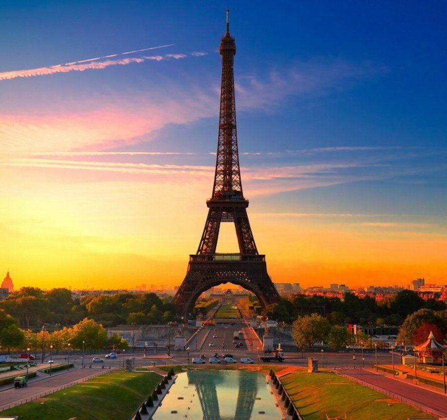 Париж - городской пейзаж, красота, вечер, париж, пейзаж - оригинал